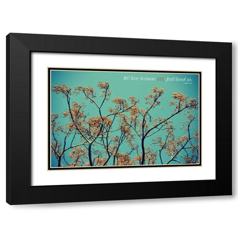 We Love Black Modern Wood Framed Art Print with Double Matting by Peck, Gail