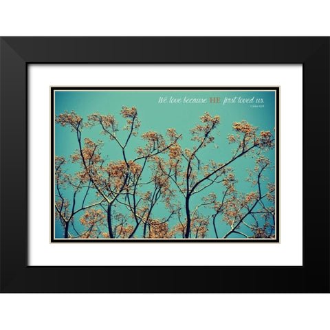 We Love Black Modern Wood Framed Art Print with Double Matting by Peck, Gail