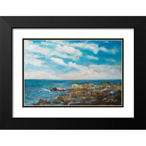 Into the Horizon I Black Modern Wood Framed Art Print with Double Matting by DeRice, Julie