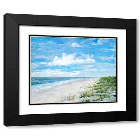 Day At The Beach Black Modern Wood Framed Art Print with Double Matting by DeRice, Julie