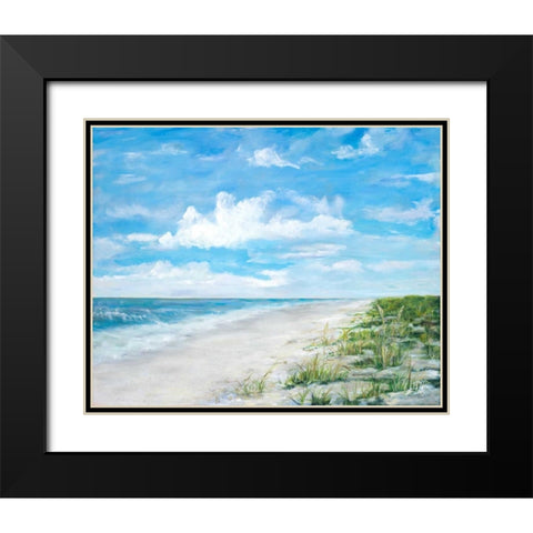 Day At The Beach Black Modern Wood Framed Art Print with Double Matting by DeRice, Julie