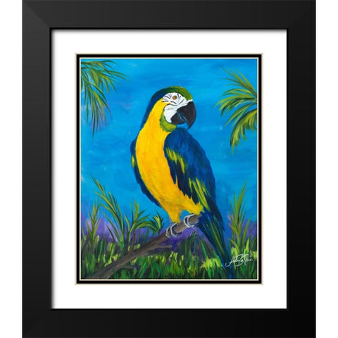 Island Birds II Black Modern Wood Framed Art Print with Double Matting by DeRice, Julie