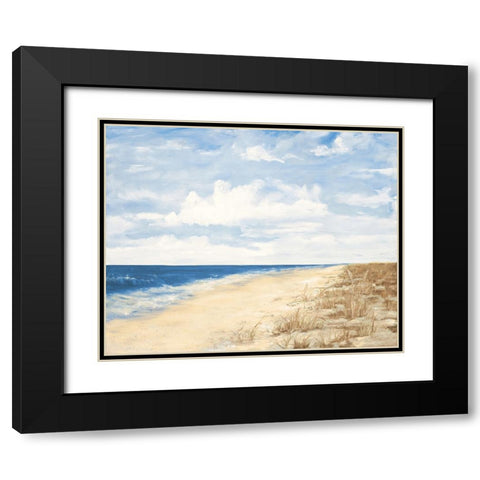 Day At The Beach Black Modern Wood Framed Art Print with Double Matting by DeRice, Julie