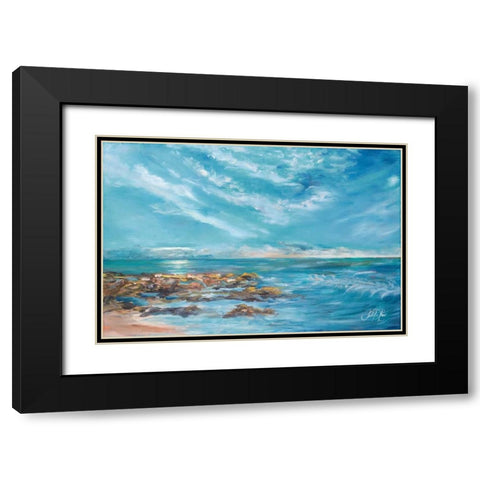 Into the Horizon II Black Modern Wood Framed Art Print with Double Matting by DeRice, Julie