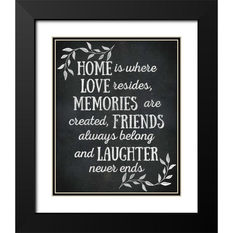 Home Forever I Black Modern Wood Framed Art Print with Double Matting by Studio, Sd Graphics