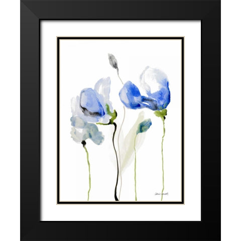 All Poppies II Black Modern Wood Framed Art Print with Double Matting by Loreth, Lanie