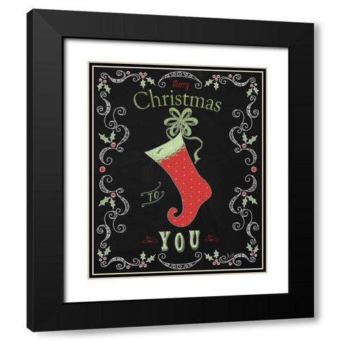 Snow Chalk Art III Black Modern Wood Framed Art Print with Double Matting by Metz, Andi