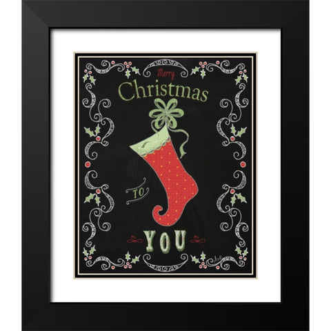 Snow Chalk Art III Black Modern Wood Framed Art Print with Double Matting by Metz, Andi