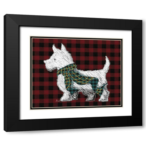 Holiday Walks Black Modern Wood Framed Art Print with Double Matting by Metz, Andi