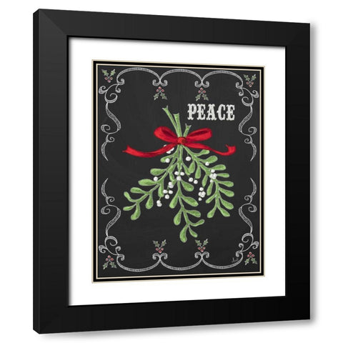 Noel Chalk Art IV Black Modern Wood Framed Art Print with Double Matting by Metz, Andi