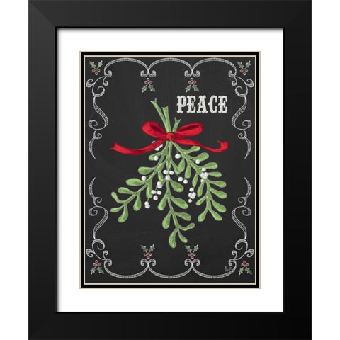 Noel Chalk Art IV Black Modern Wood Framed Art Print with Double Matting by Metz, Andi