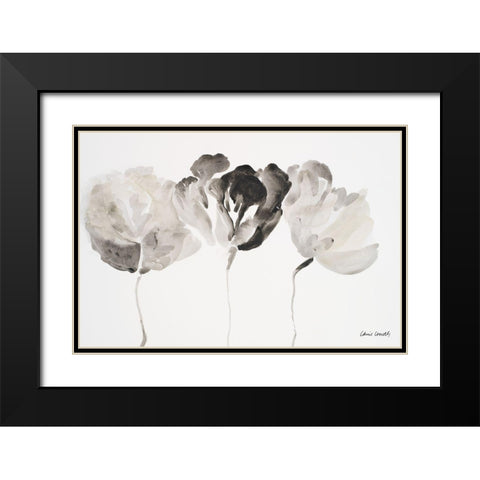 Trio in Light Black Modern Wood Framed Art Print with Double Matting by Loreth, Lanie