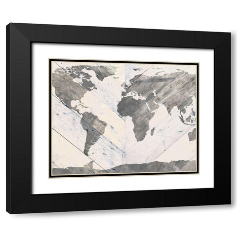Global On Wood Black Modern Wood Framed Art Print with Double Matting by SD Graphics Studio