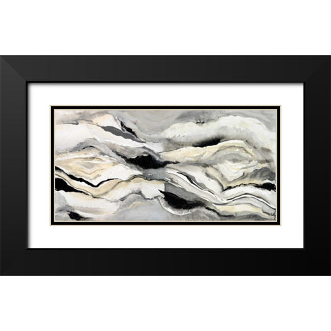 Crystalline Panel Black Modern Wood Framed Art Print with Double Matting by Loreth, Lanie