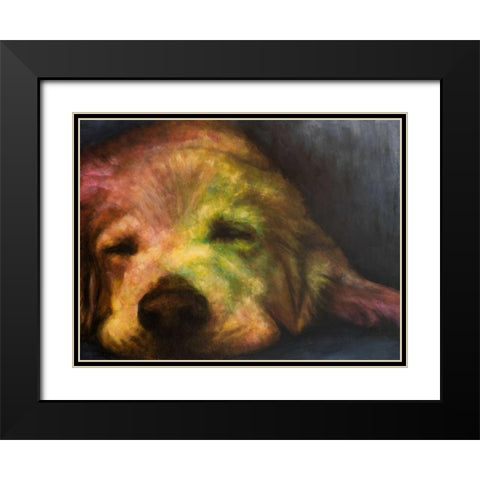 Dog Day Afternoon Black Modern Wood Framed Art Print with Double Matting by Johnson, Walt