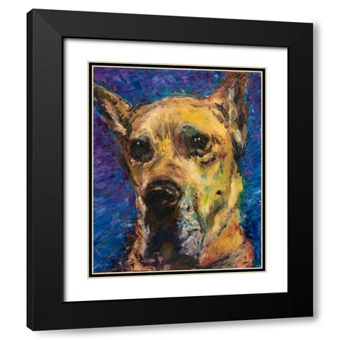 Happy Companion II Black Modern Wood Framed Art Print with Double Matting by Johnson, Walt