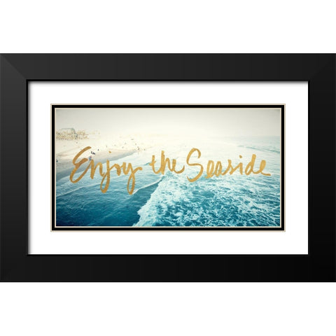 Enjoy The Seaside Black Modern Wood Framed Art Print with Double Matting by Bryant, Susan