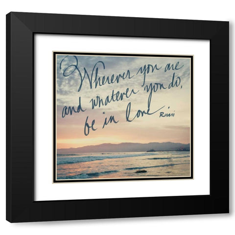 Be in Love Black Modern Wood Framed Art Print with Double Matting by Bryant, Susan