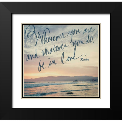 Be in Love Black Modern Wood Framed Art Print with Double Matting by Bryant, Susan