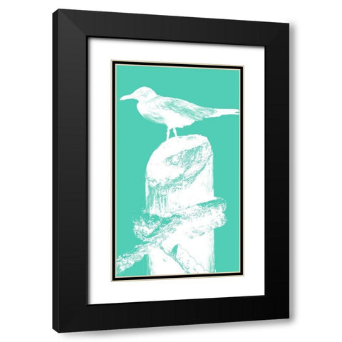 Perching Seabird II Black Modern Wood Framed Art Print with Double Matting by Bryant, Susan