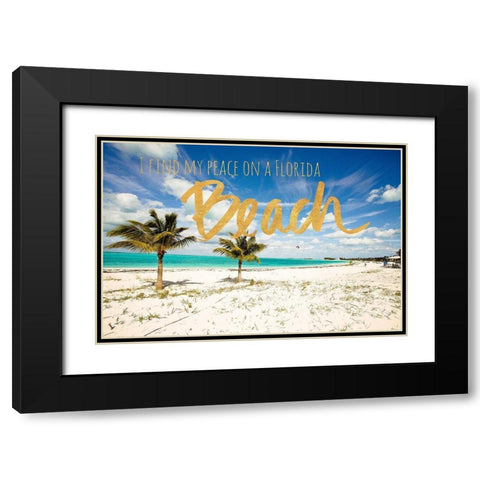 Florida Beach Black Modern Wood Framed Art Print with Double Matting by Bryant, Susan