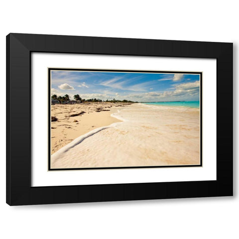 Walking At High Tide Black Modern Wood Framed Art Print with Double Matting by Bryant, Susan