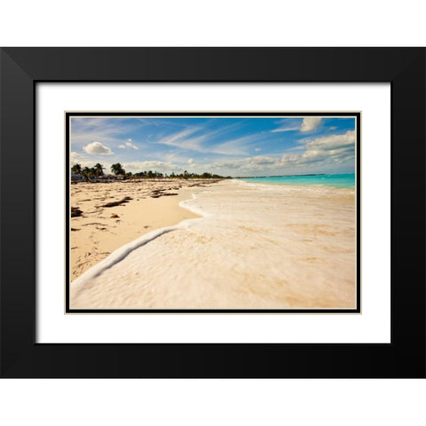 Walking At High Tide Black Modern Wood Framed Art Print with Double Matting by Bryant, Susan