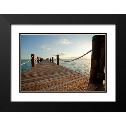 On The Water I Black Modern Wood Framed Art Print with Double Matting by Bryant, Susan