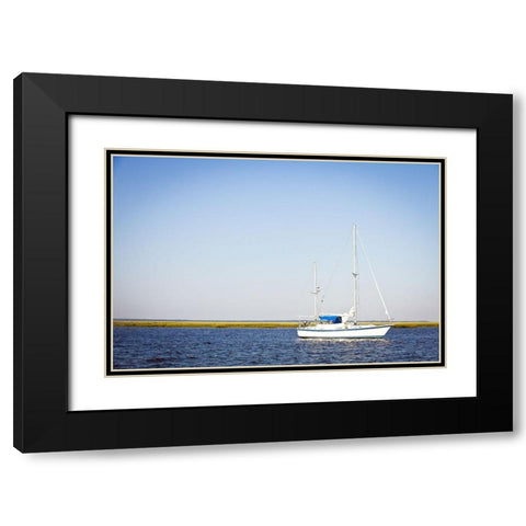 Resting Sails Black Modern Wood Framed Art Print with Double Matting by Bryant, Susan