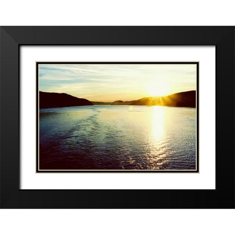 From Afar Black Modern Wood Framed Art Print with Double Matting by Bryant, Susan