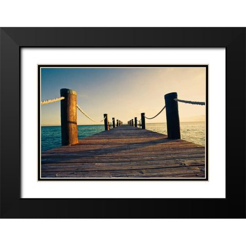 On The Water III Black Modern Wood Framed Art Print with Double Matting by Bryant, Susan