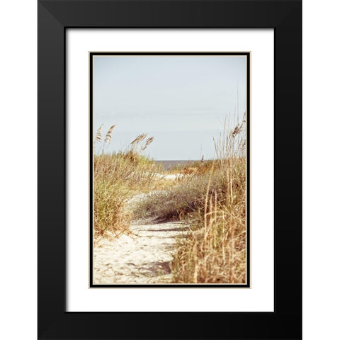 Palm To Beach Black Modern Wood Framed Art Print with Double Matting by Bryant, Susan