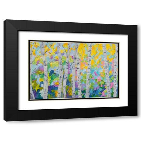 Dancing Birch Tree II Black Modern Wood Framed Art Print with Double Matting by Coolick, Ann Marie