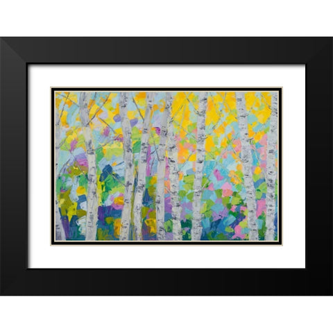 Dancing Birch Tree II Black Modern Wood Framed Art Print with Double Matting by Coolick, Ann Marie