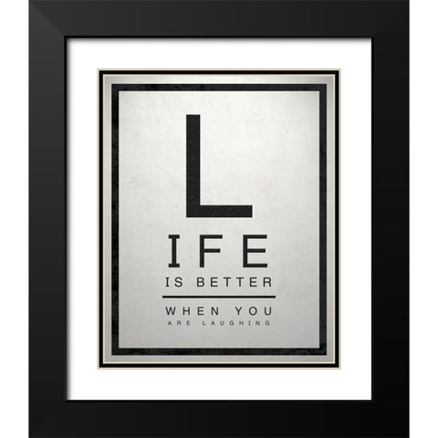 Inspirational Eye Chart II Black Modern Wood Framed Art Print with Double Matting by SD Graphics Studio