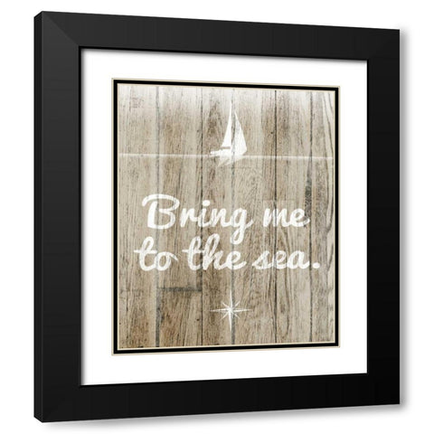 To the Sea Black Modern Wood Framed Art Print with Double Matting by SD Graphics Studio