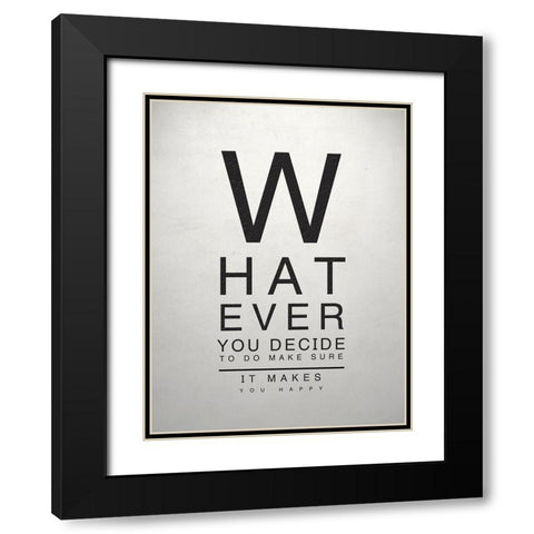Inspirational Eye Chart III Black Modern Wood Framed Art Print with Double Matting by SD Graphics Studio