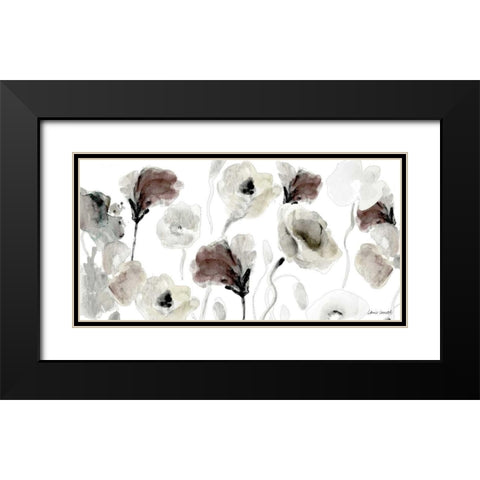 Autumn Poppies Black Modern Wood Framed Art Print with Double Matting by Loreth, Lanie