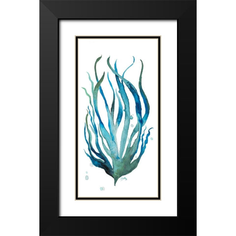 Aqua Creatures III Black Modern Wood Framed Art Print with Double Matting by Medley, Elizabeth