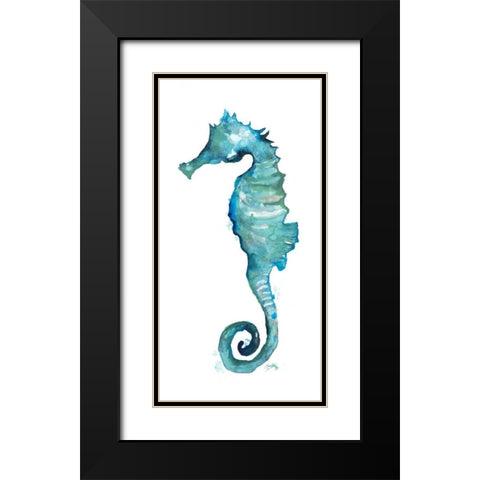 Aqua Creatures II Black Modern Wood Framed Art Print with Double Matting by Medley, Elizabeth