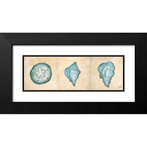 Shells II Black Modern Wood Framed Art Print with Double Matting by Medley, Elizabeth