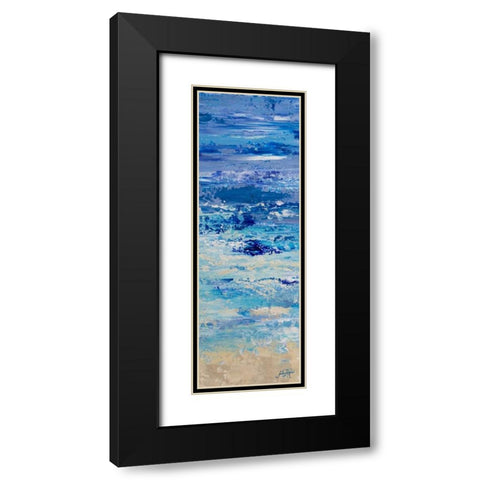 Oceans in Abstract Panel I Black Modern Wood Framed Art Print with Double Matting by DeRice, Julie