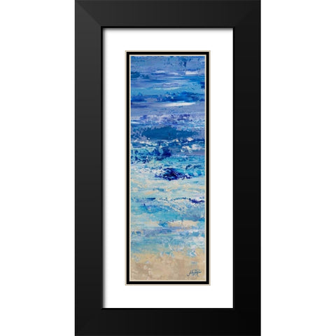 Oceans in Abstract Panel I Black Modern Wood Framed Art Print with Double Matting by DeRice, Julie