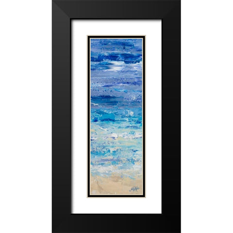 Oceans in Abstract Panel II Black Modern Wood Framed Art Print with Double Matting by DeRice, Julie