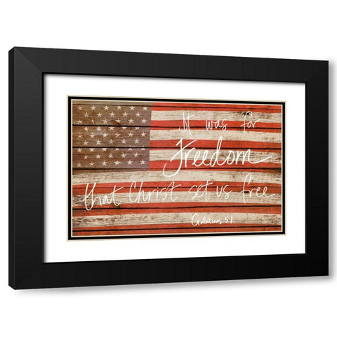 It Was For Freedom Black Modern Wood Framed Art Print with Double Matting by Peck, Gail