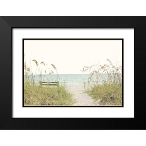 Sandy Path Black Modern Wood Framed Art Print with Double Matting by Peck, Gail