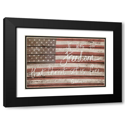 Freedom Black Modern Wood Framed Art Print with Double Matting by Peck, Gail
