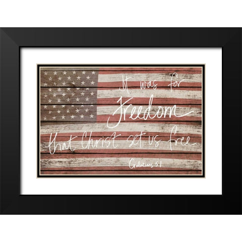 Freedom Black Modern Wood Framed Art Print with Double Matting by Peck, Gail