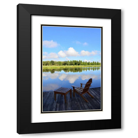 September Afternoon Black Modern Wood Framed Art Print with Double Matting by Peck, Gail