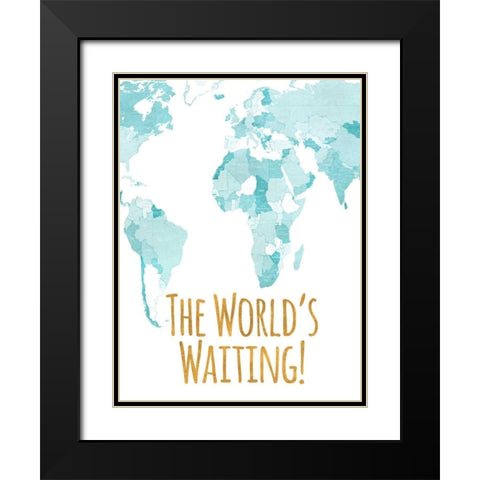 The Worlds Waiting Black Modern Wood Framed Art Print with Double Matting by Studio, Sd Graphics